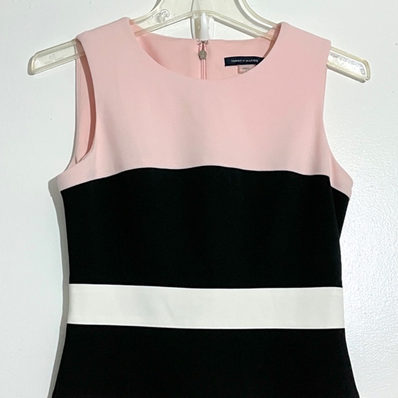 Tommy Hilfiger Colorblock Sleeveless Round Neck Scuba Sheath Dress - Picture 4 of 8